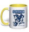 Чашка з кольоровою ручкою Sonic too slow Сонячно жовтий фото