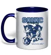 Чашка з кольоровою ручкою Sonic too slow Глибокий темно-синій фото