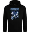 Чоловіча толстовка (худі) Sonic too slow Чорний фото
