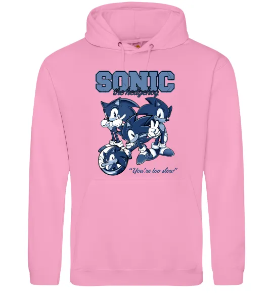 Жіноча толстовка (худі) Sonic too slow Рожевий фото