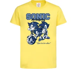 Дитяча футболка Sonic too slow Лимонний фото