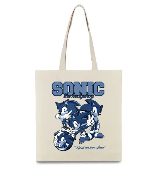 Еко-сумка Sonic too slow Бежевий фото