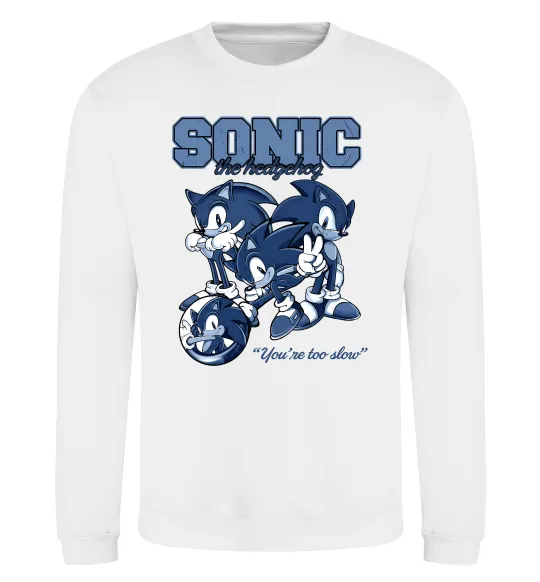 Свитшот Sonic too slow Белый фото