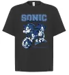 Футболка Оверсайз Sonic too slow Чорний фото