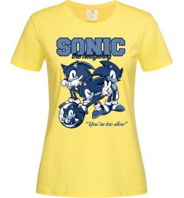 Женская футболка Sonic too slow