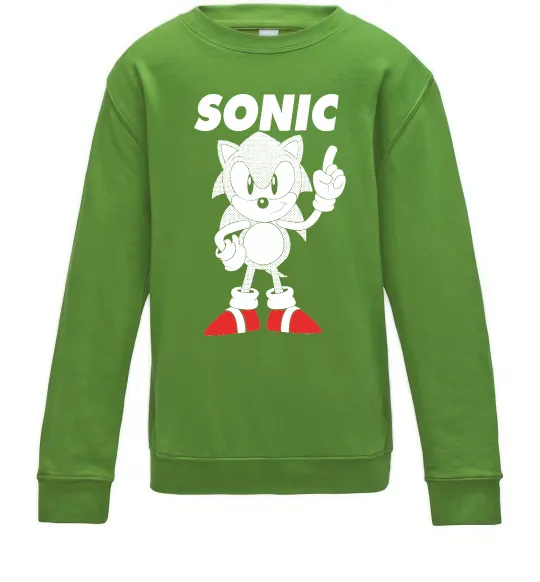 Дитячий світшот Hedgehog Sonic Лаймовий фото