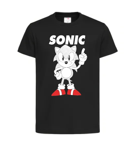 Дитяча футболка Hedgehog Sonic Чорний фото