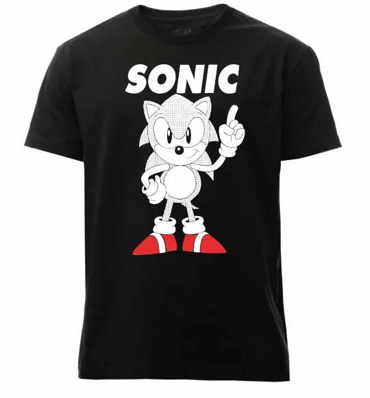 Чоловіча преміум футболка Hedgehog Sonic Чорний фото