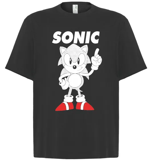 Футболка Оверсайз Hedgehog Sonic Чорний фото