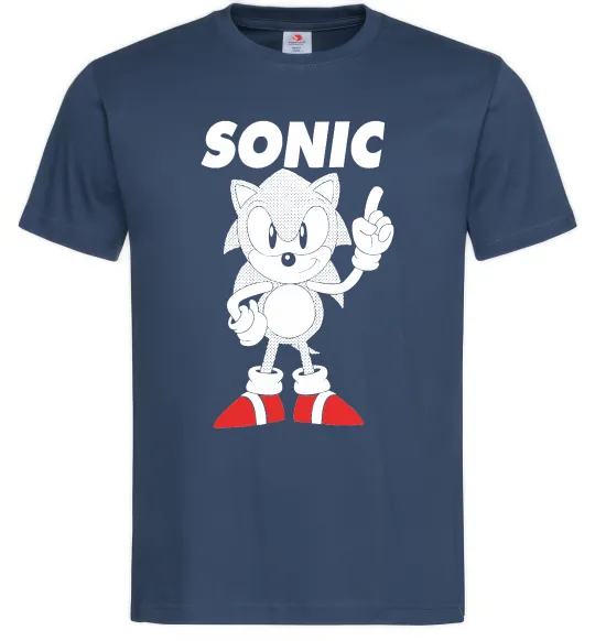 Чоловіча футболка Hedgehog Sonic Темно-синій фото