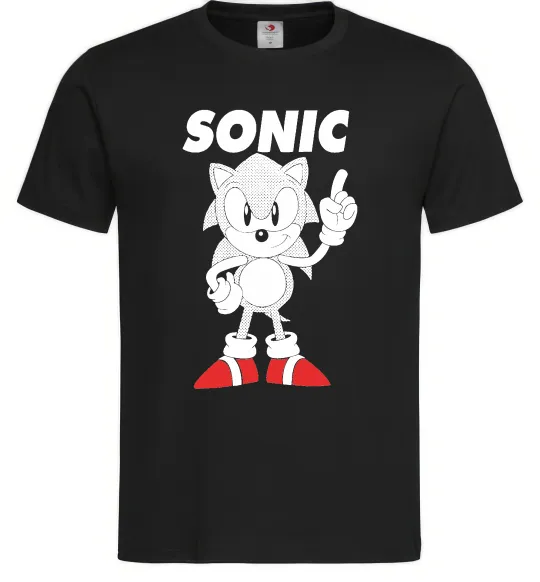 Чоловіча футболка Hedgehog Sonic Чорний фото