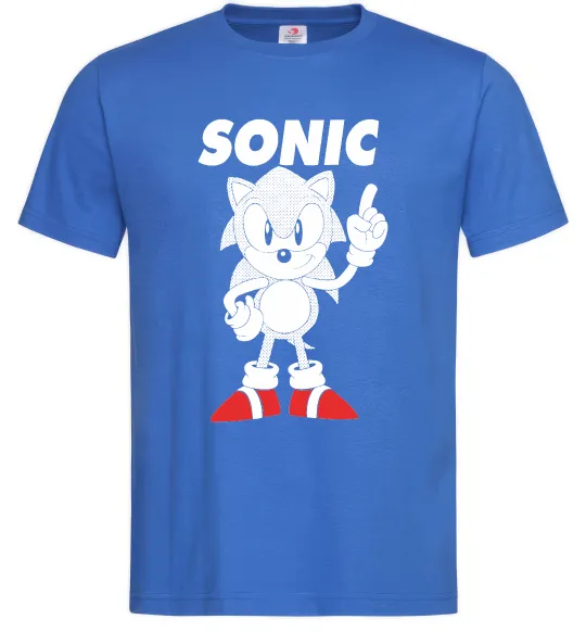 Чоловіча футболка Hedgehog Sonic Яскраво-синій фото