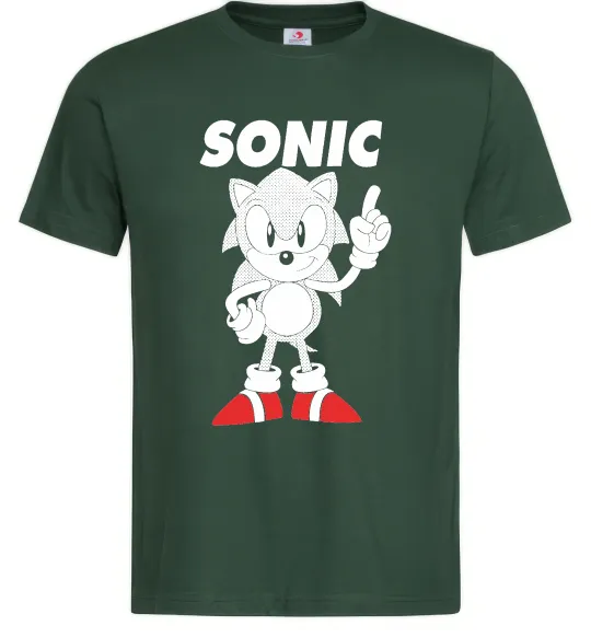 Чоловіча футболка Hedgehog Sonic Темно-зелений фото