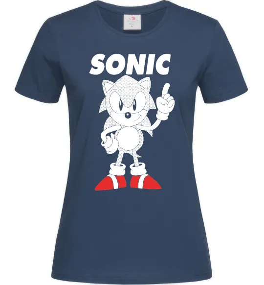 Жіноча футболка Hedgehog Sonic Темно-синій фото