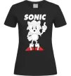 Жіноча футболка Hedgehog Sonic Чорний фото