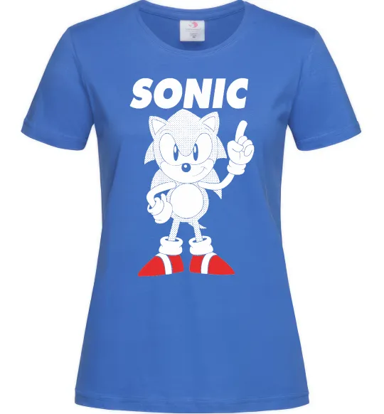 Жіноча футболка Hedgehog Sonic Яскраво-синій фото