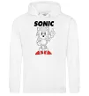 Чоловіча толстовка (худі) Hedgehog Sonic Білий фото