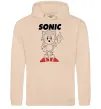 Чоловіча толстовка (худі) Hedgehog Sonic Пісочний фото