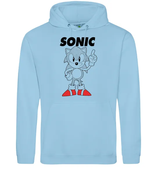 Чоловіча толстовка (худі) Hedgehog Sonic Блакитний фото