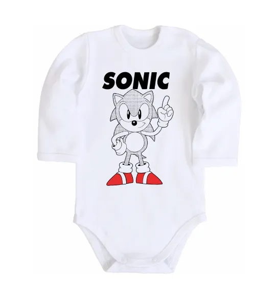 Детский боди Hedgehog Sonic Белый фото