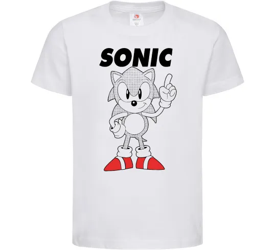 Дитяча футболка Hedgehog Sonic Білий фото