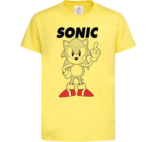 Дитяча футболка Hedgehog Sonic Лимонний фото