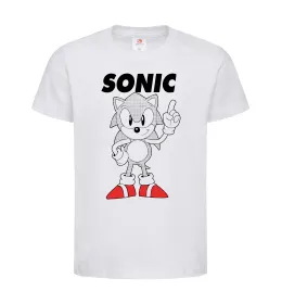 Дитяча футболка Hedgehog Sonic Білий фото
