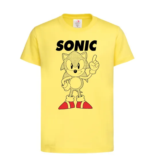 Дитяча футболка Hedgehog Sonic Лимонний фото