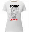 Жіноча преміум футболка Hedgehog Sonic Білий фото