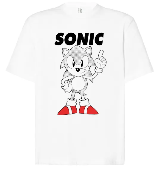 Футболка Оверсайз Hedgehog Sonic Білий фото