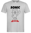 Чоловіча футболка Hedgehog Sonic Сірий фото