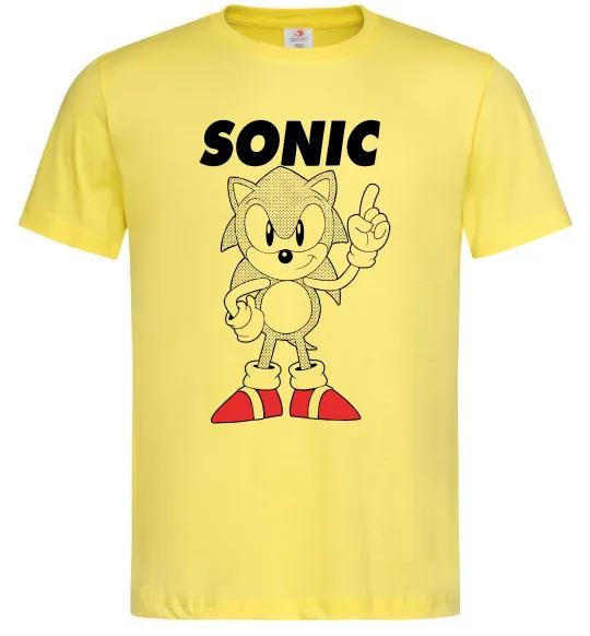 Чоловіча футболка Hedgehog Sonic Лимонний фото