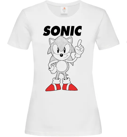 Жіноча футболка Hedgehog Sonic Білий фото