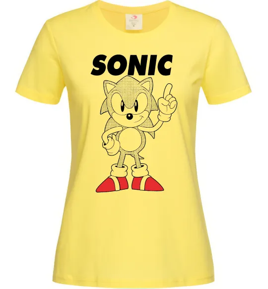 Жіноча футболка Hedgehog Sonic Лимонний фото