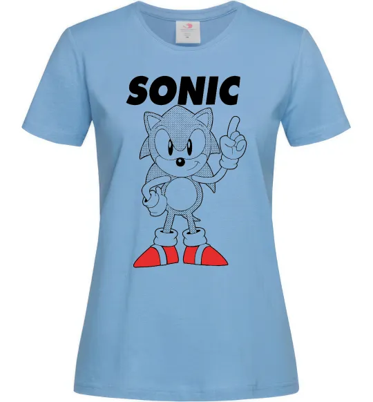 Жіноча футболка Hedgehog Sonic Блакитний фото