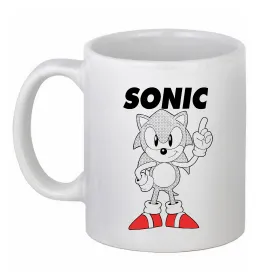Чашка керамічна Hedgehog Sonic Білий фото