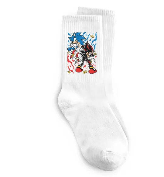 Шкарпетки Sonic and shadow Білий фото
