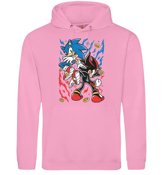 Чоловіча толстовка (худі) Sonic and shadow Рожевий фото