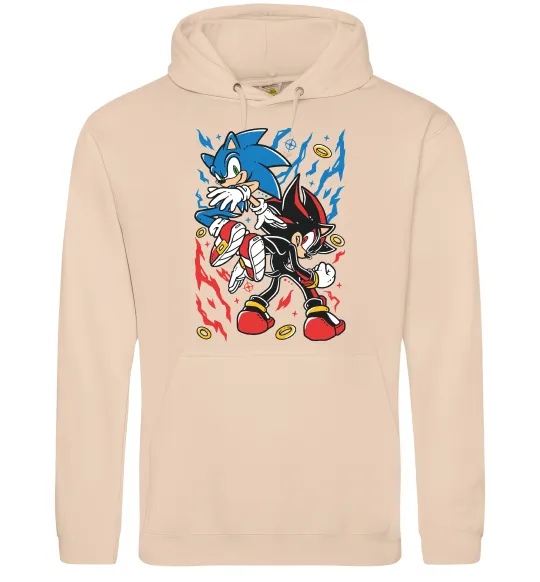 Жіноча толстовка (худі) Sonic and shadow Пісочний фото