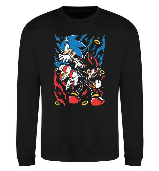 Свитшот Sonic and shadow Черный фото