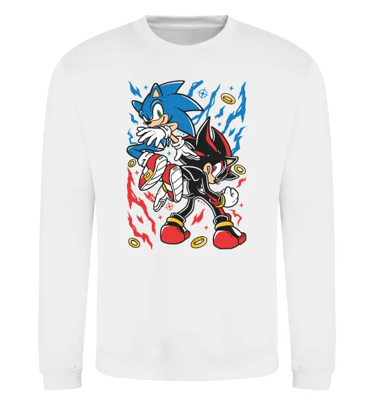 Свитшот Sonic and shadow Белый фото