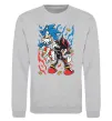 Свитшот Sonic and shadow Серый меланж Свитшот Sonic and shadow Серый меланж фото