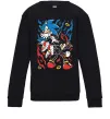 Дитячий світшот Sonic and shadow Чорний фото