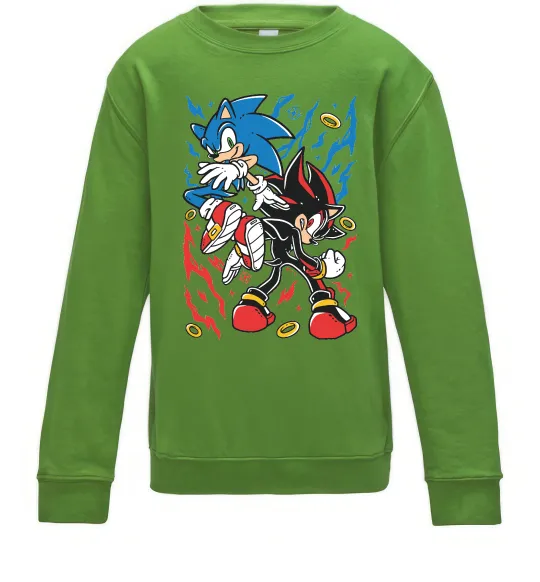 Дитячий світшот Sonic and shadow Лаймовий фото