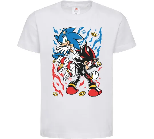 Дитяча футболка Sonic and shadow Білий фото