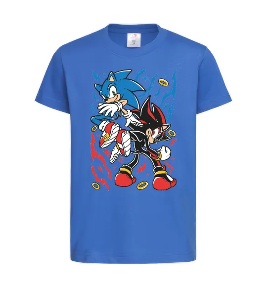 Детская футболка Sonic and shadow Ярко-синий фото