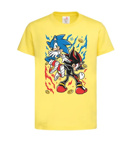 Детская футболка Sonic and shadow Лимонный фото