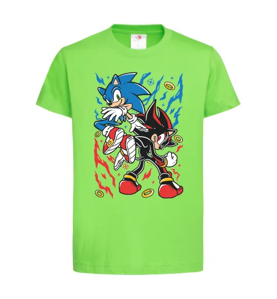 Детская футболка Sonic and shadow Лаймовый фото
