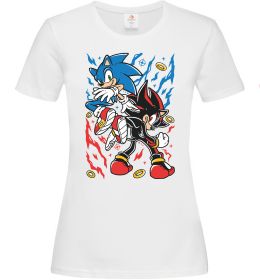 Женская футболка Sonic and shadow Женская футболка Sonic and shadow