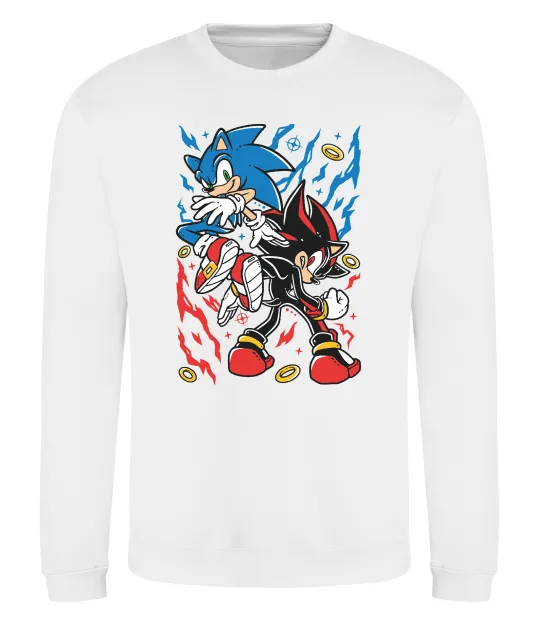 Світшот Sonic and shadow Білий фото